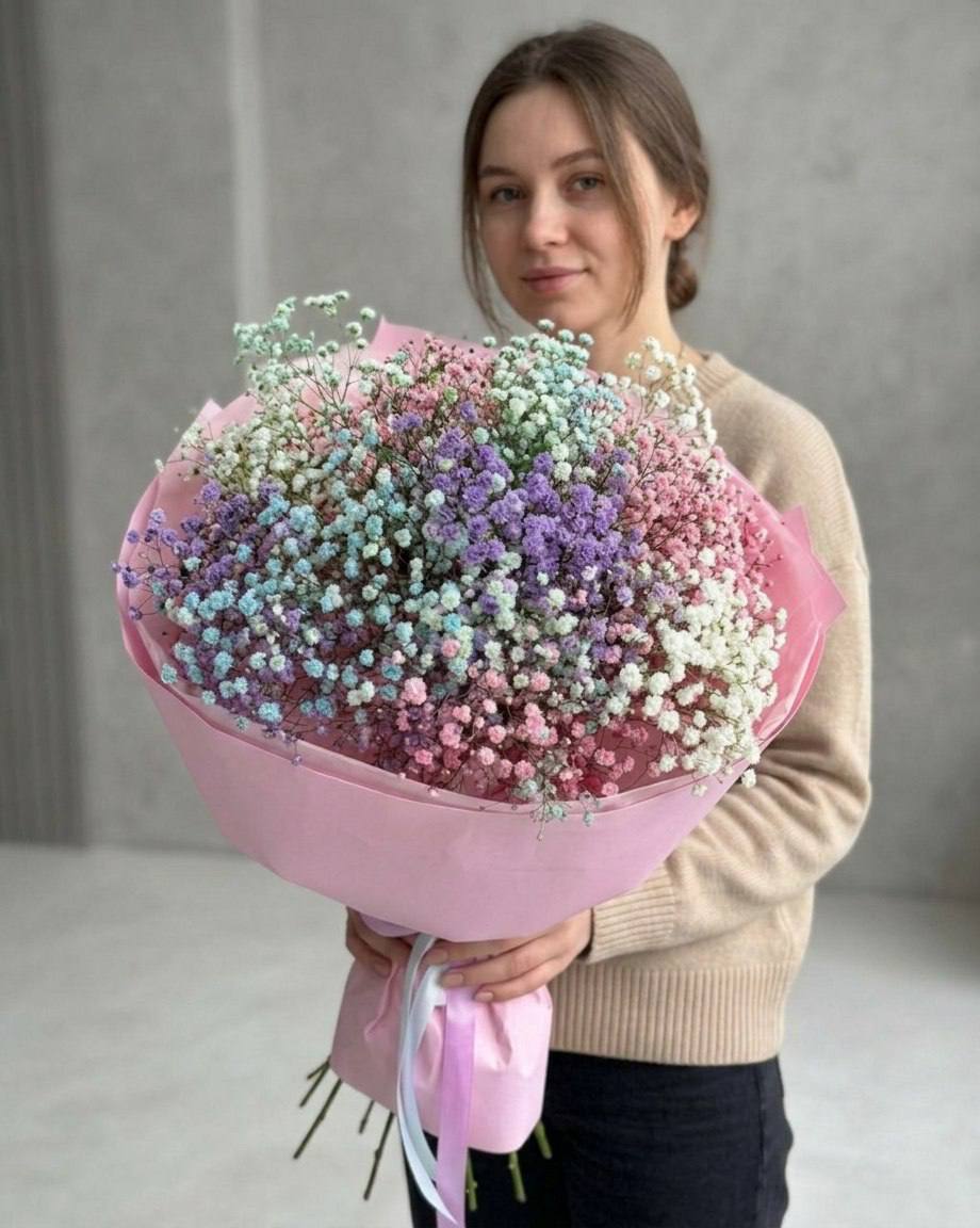 Моно-букет из гипсофилы